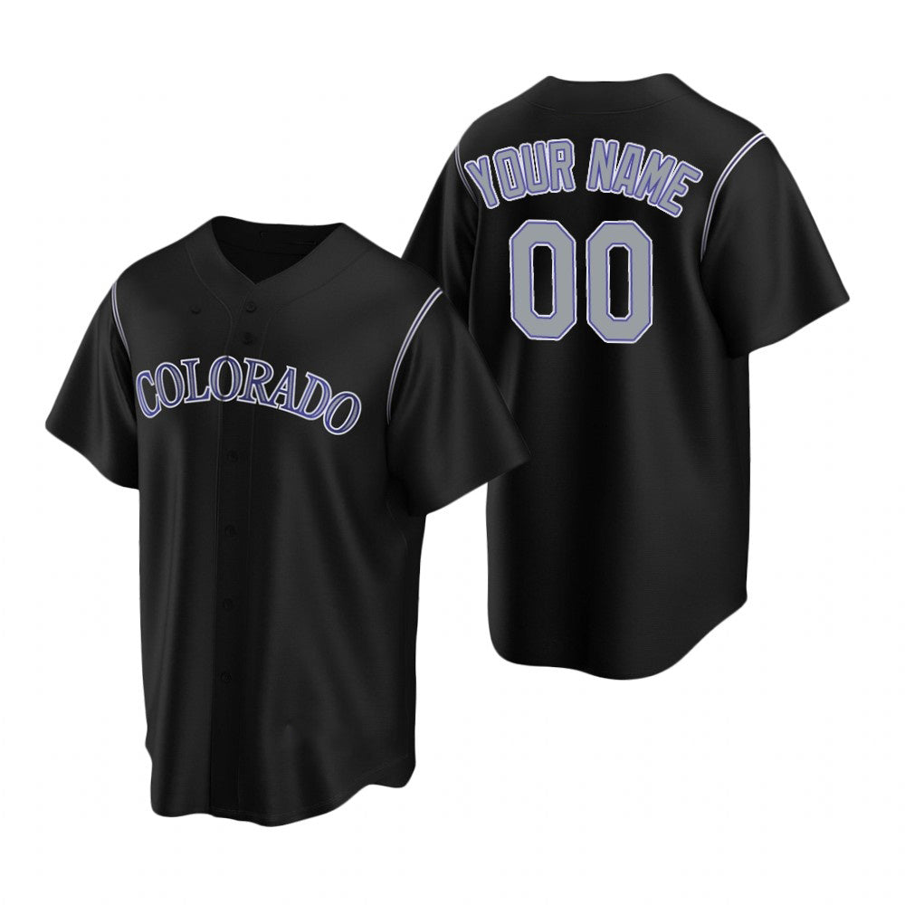 Custom Colorado Rockies Black Stitched Cool Baseball Jersey