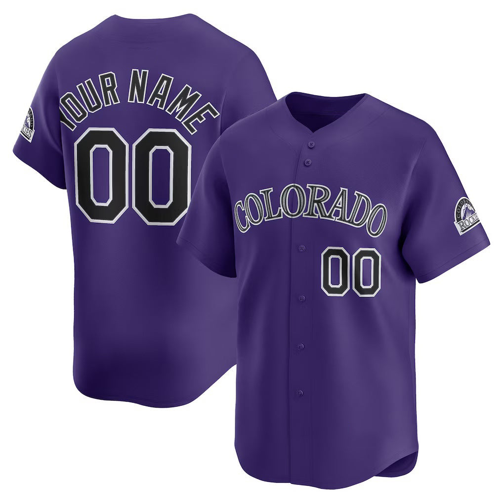 Custom Colorado Rockies Purple Alternate Limited Baseball Jersey