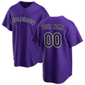 Custom Colorado Rockies Purple Alternate Replica Baseball Jersey