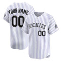 Custom Colorado Rockies White Home Limited Baseball Jersey