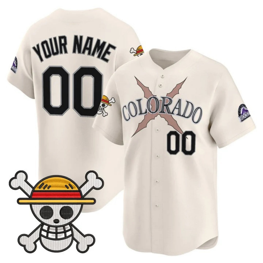 Custom Colorado Rockies x One Piece Cream Vapor Premier Limited Jersey - Stitched Baseball Jersey
