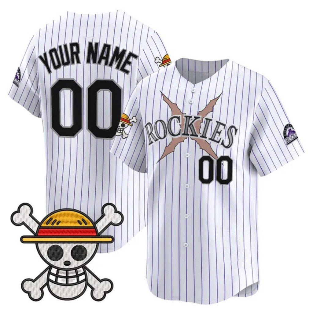Custom Colorado Rockies x One Piece White Vapor Premier Limited Jersey - Stitched Baseball Jersey