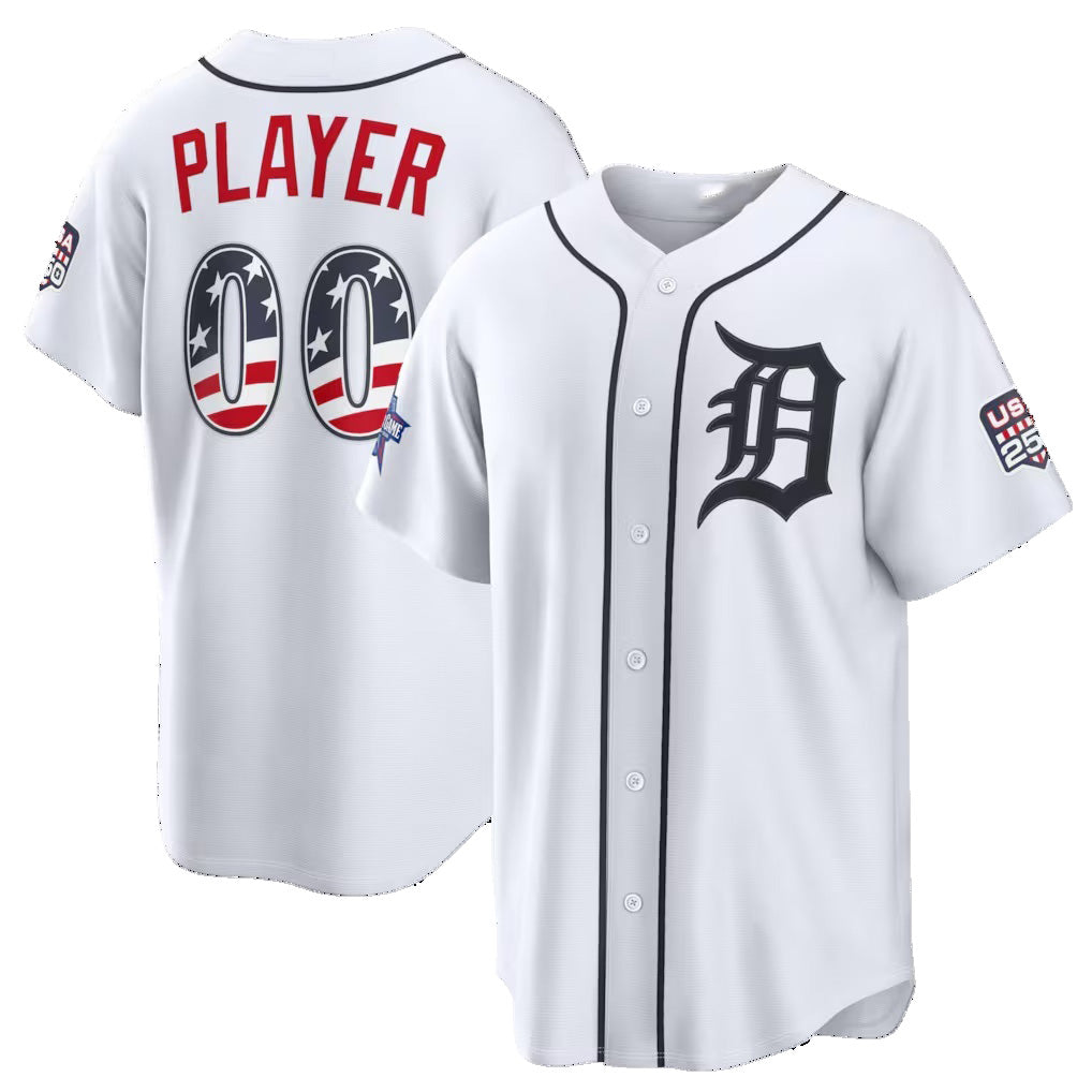 Custom Detroit Tigers 2026 All-Star Edition Stars & Stripes White Stadium Pick-A-Player Baseball Jersey