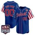 Custom Detroit Tigers America 250 Edition Vapor Premier Limited Royal Stitched Baseball Jersey