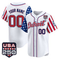 Custom Detroit Tigers America 250 Edition Vapor Premier Limited White Stitched Baseball Jersey