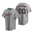 Custom Detroit Tigers Gray Stitched Cool Base Road Baseball Jersey