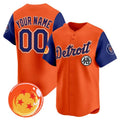 Custom Detroit Tigers x Dragon Ball Royal Orange Vapor Premier Limited Jersey - All Stitched Baseball Jersey