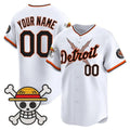 Custom Detroit Tigers x One Piece White Vapor Premier Limited Jersey - Stitched Baseball Jersey
