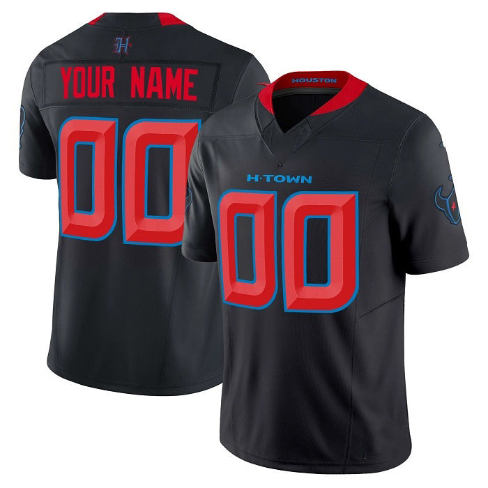 Custom H.Texans Active Player Navy 2024 2nd Alternate F.U.S.E Vapor Stitched Jersey