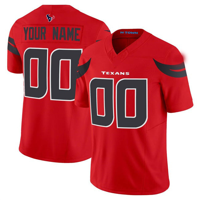 Custom H.Texans Active Player Red 2024 Alternate Vapor F.U.S.E. Limited Stitched Jersey