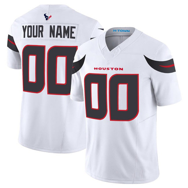 Custom H.Texans Active Player White 2024 Vapor F.U.S.E. Limited Stitched Jersey