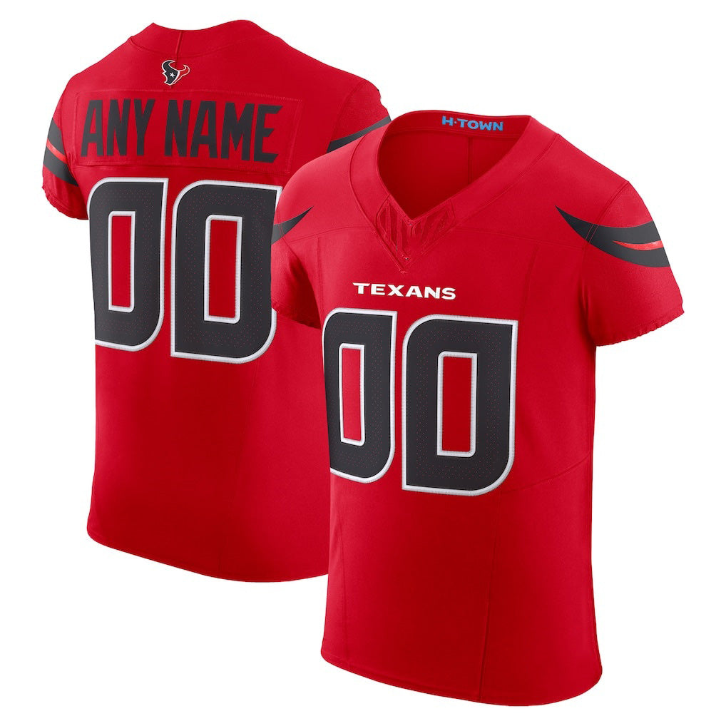 Custom H.Texans Red Alternate Vapor F.U.S.E. Elite Jersey