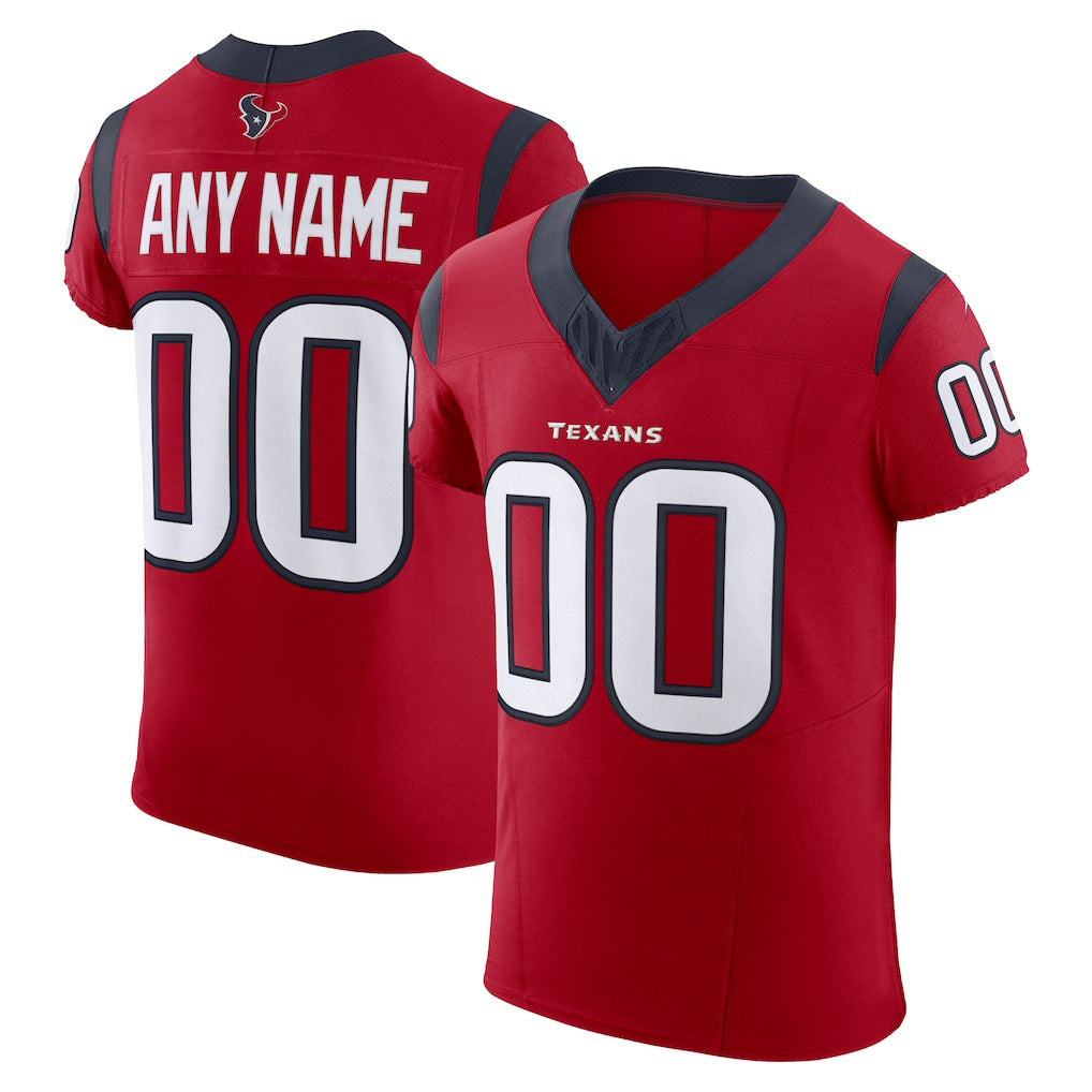 Custom H.Texans Red Alternate Vapor F.U.S.E. Elite Jersey 2