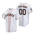 Custom Houston Astros ACTIVE PLAYER White 2022 World Series Home Stitched Baseball Jersey