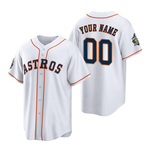 Custom Houston Astros ACTIVE PLAYER White 2022 World Series Home Stitched Baseball Jersey