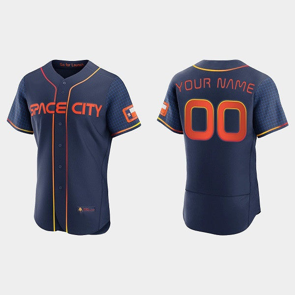 Custom Houston Astros Active Player 2022 Navy City Connect Flex Base Stitched Baseball Jersey