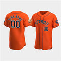 Custom Houston Astros Active Player Orange 60th Anniversary Flex Base Stitched Baseball Jersey