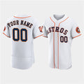 Custom Houston Astros Active Player White 60th Anniversary Flex Base Stitched Baseball Jersey