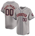 Custom Houston Astros Gray 2024 Away Limited Stitched Baseball Jersey