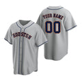 Custom Houston Astros Gray Stitched Cool Base Road Baseball Jersey