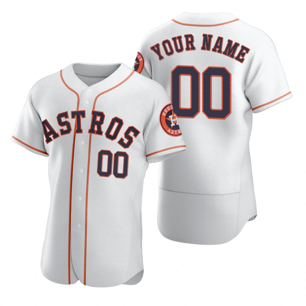 Custom Houston Astros White 2020 Stitched Flex Baseball Jersey