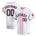 Custom Houston Astros White Home Limited Baseball Jersey