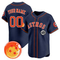 Custom Houston Astros x Dragon Ball Navy Vapor Premier Limited Jersey - All Stitched Baseball Jersey