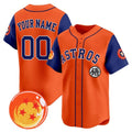 Custom Houston Astros x Dragon Ball Royal Orange Vapor Premier Limited Jersey - All Stitched Baseball Jersey
