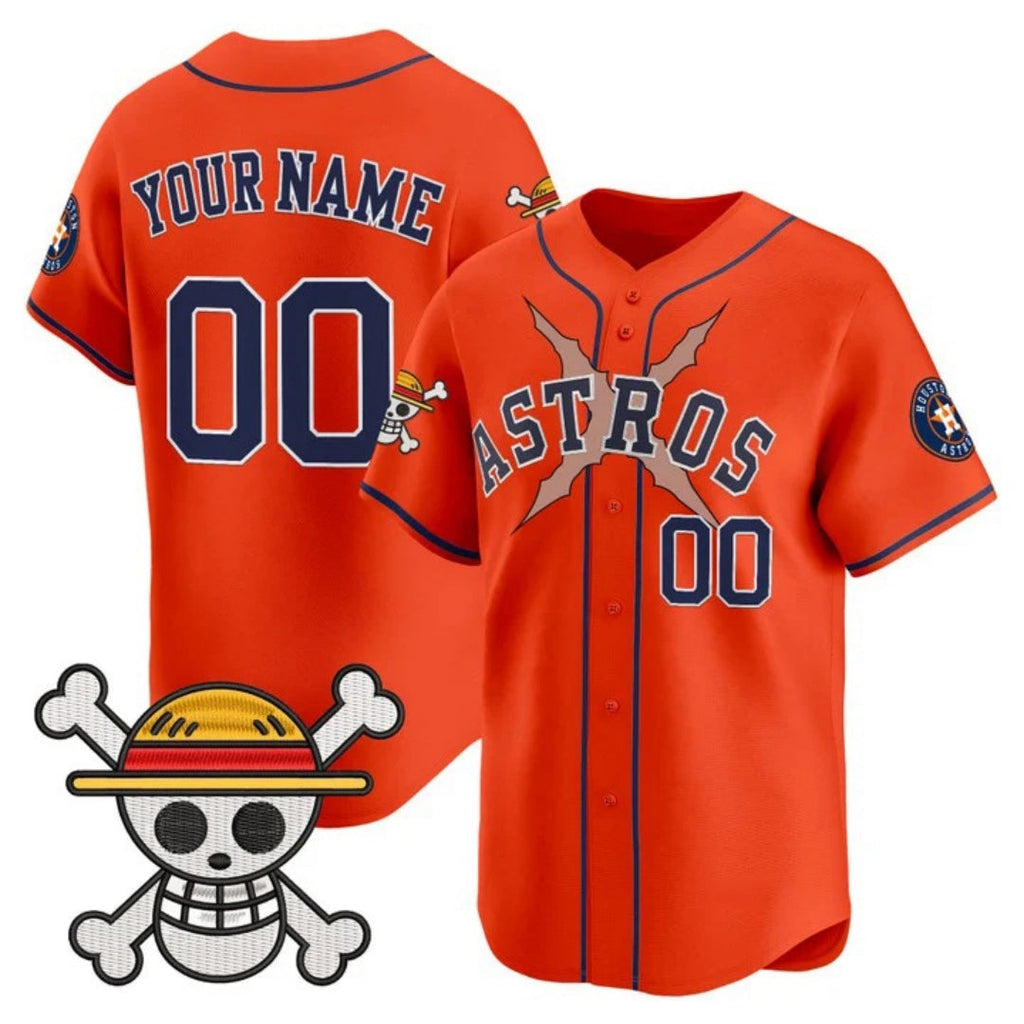 Custom Houston Astros x One Piece Orange Vapor Premier Limited Jersey - Stitched Baseball Jersey