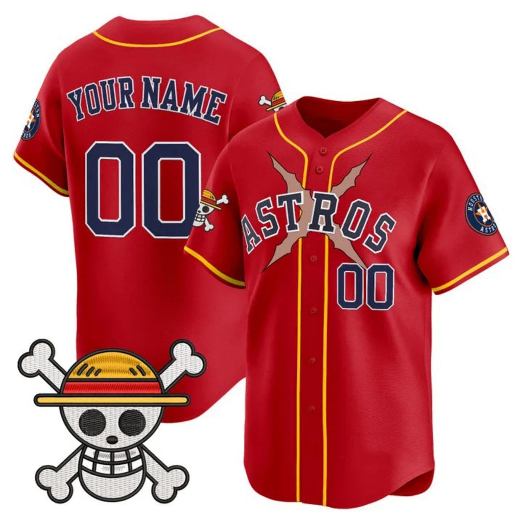 Custom Houston Astros x One Piece Red Vapor Premier Limited Jersey - Stitched Baseball Jersey
