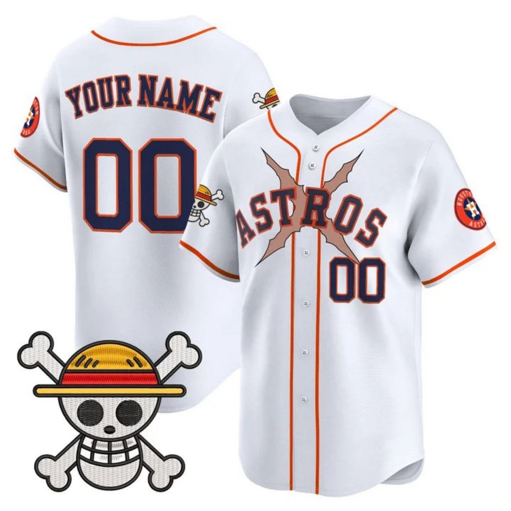Custom Houston Astros x One Piece White Vapor Premier Limited Jersey - Stitched Baseball Jersey