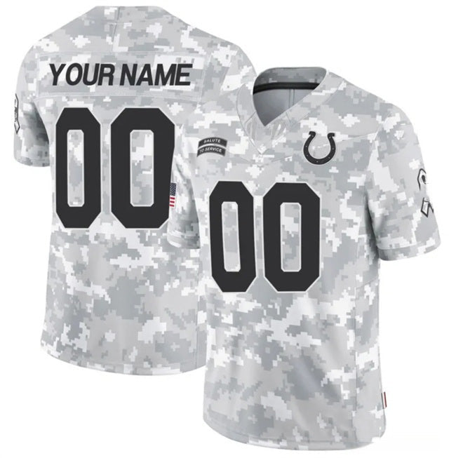 Custom IN.Colts Active Player 2024 F.U.S.E Arctic Camo Salute To Service Limited Stitched Jersey