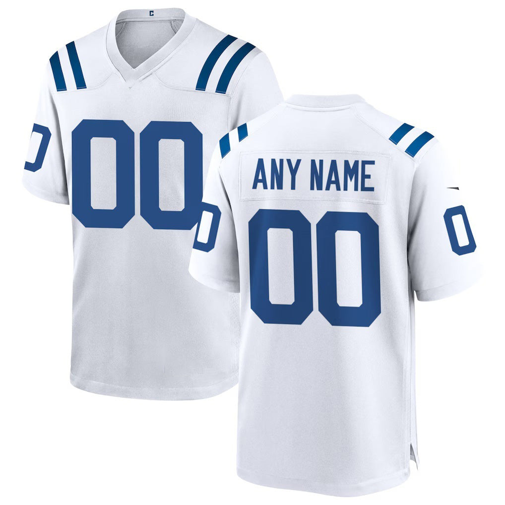 Custom IN.Colts White Game Jersey