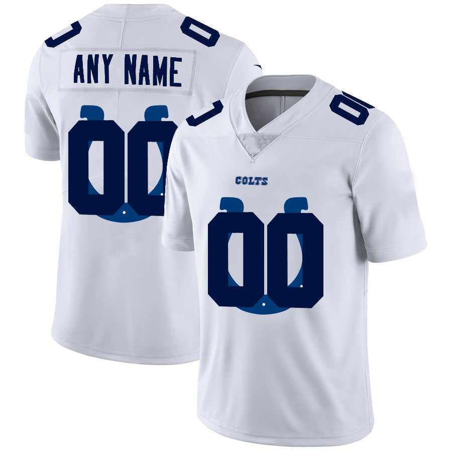 Custom IN.Colts White Team Big Logo Vapor Untouchable Limited Jersey