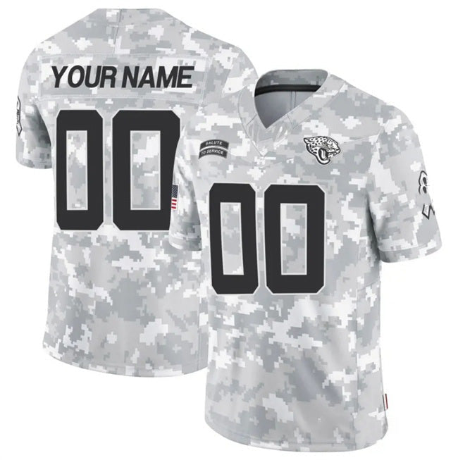 Custom J.Jaguars Active Player 2024 F.U.S.E Arctic Camo Salute To Service Limited Stitched Jersey