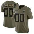 Custom J.Jaguars Active Player Olive 2025 F.U.S.E. Salute to Service Limited Stitched Jersey
