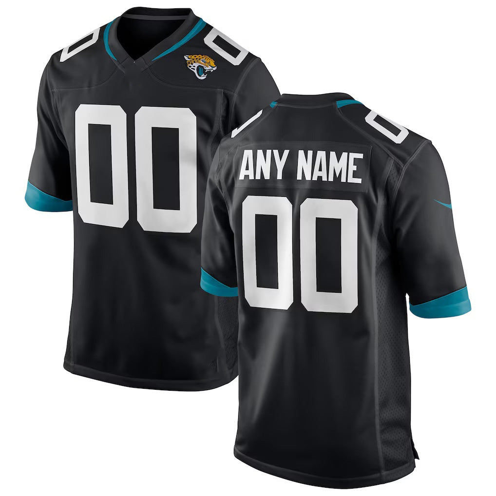 Custom J.Jaguars Black Game Jersey