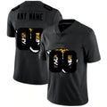 Custom J.Jaguars Black Team Logo Dual Overlap Limited Jersey