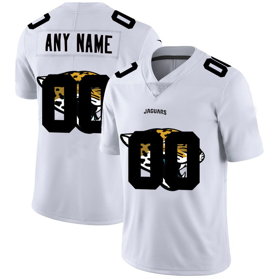 Custom J.Jaguars White Team Big Logo Vapor Untouchable Limited Jersey