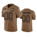 Custom KC.Chiefs Active Player 2023 Brown Salute To Service Limited Stitched Jersey