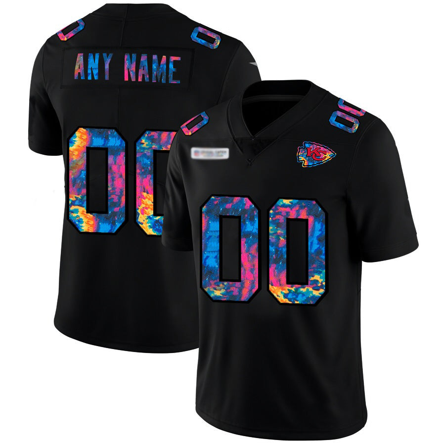 Custom KC.Chiefs Multi-Color Black 2020 Crucial Catch Vapor Untouchable Limited Jersey