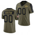 Custom KC.Chiefs Olive ACTIVE PLAYER 2021 Salute To Service Limited Stitched Jersey