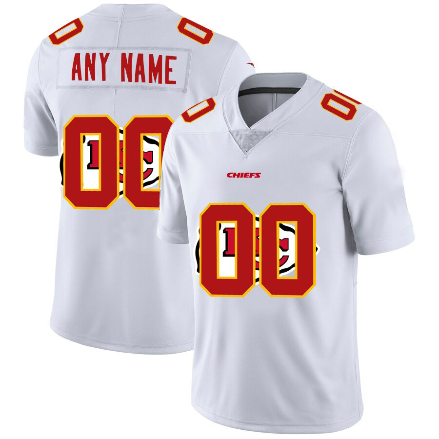 Custom KC.Chiefs White Team Big Logo Vapor Untouchable Limited Jersey