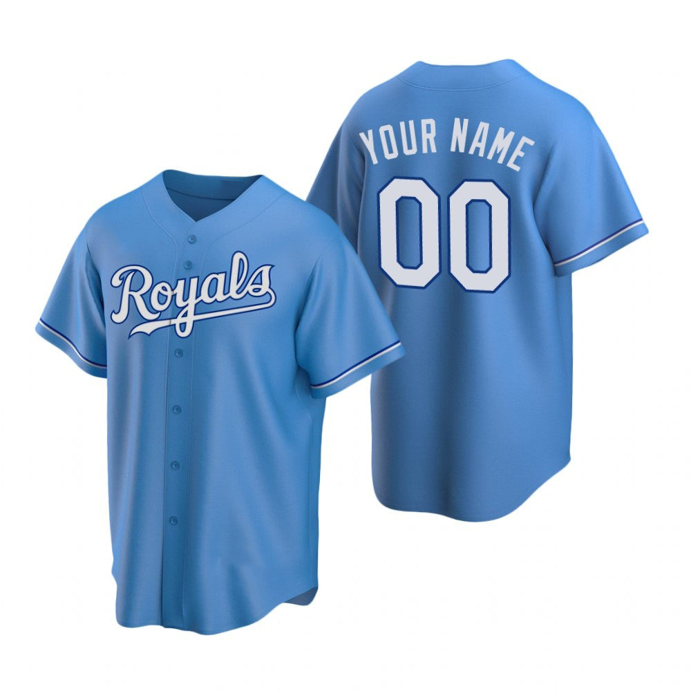 Custom Kansas City Royals Light Blue Stitched Cool Baseball Jersey
