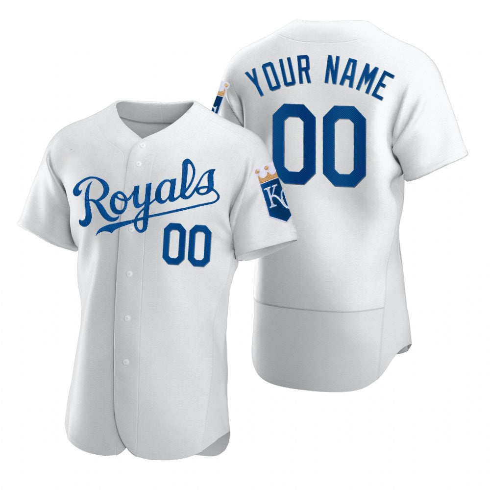 Custom Kansas City Royals White 2020 Stitched Flex Baseball Jersey