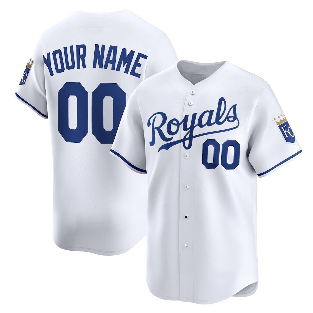 Custom Kansas City Royals White Home Limited Baseball Jersey