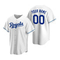Custom Kansas City Royals White Stitched Cool Base Home Baseball Jersey