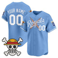 Custom Kansas City Royals x One Piece Blue Vapor Premier Limited Jersey - Stitched Baseball Jersey