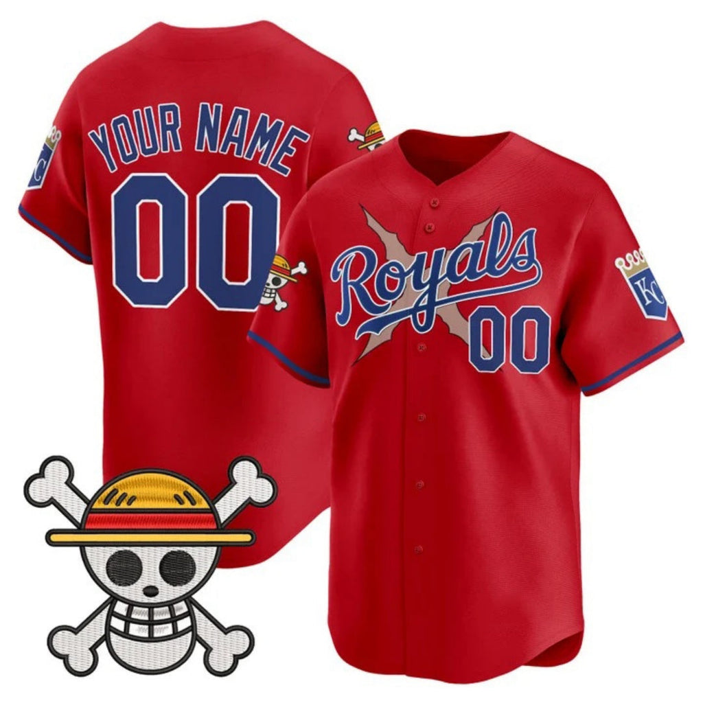 Custom Kansas City Royals x One Piece Red Vapor Premier Limited Jersey - Stitched Baseball Jersey