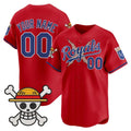 Custom Kansas City Royals x One Piece Red Vapor Premier Limited Jersey - Stitched Baseball Jersey